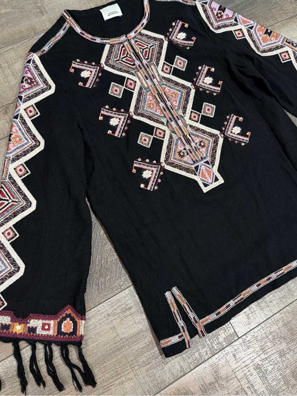 Isabel Marant Zelda embroidered matka silk top - Picture 3 of 10